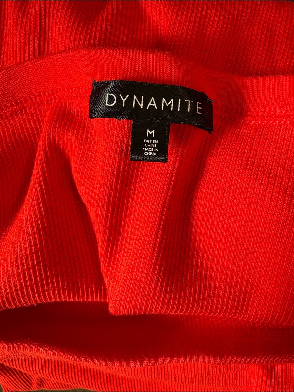 Dynamite Bright Red Ribbed Tank - Picture 3 of 3